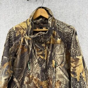 Vintage Remington Realtree Hardwoods Hunting Camo  Zip Jacket Mens M 50 in Chest